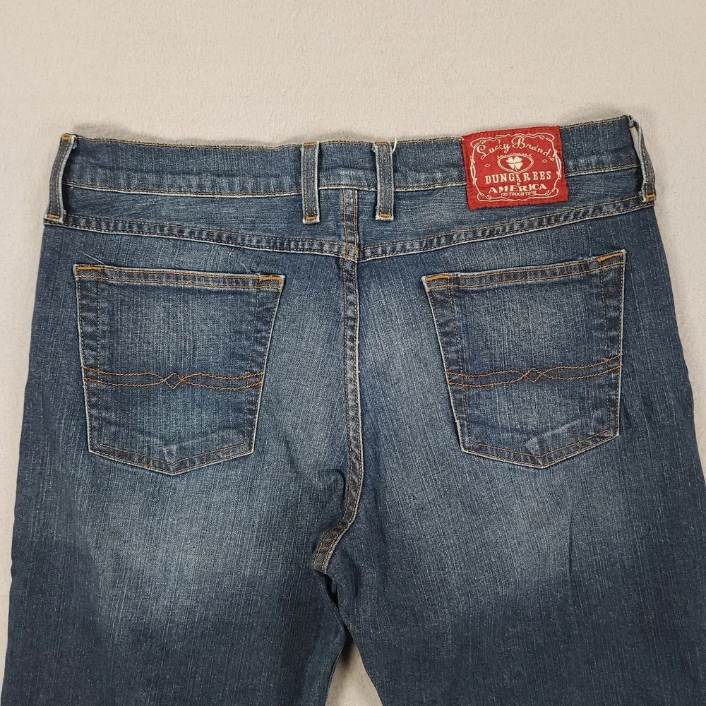 Vintage Lucky Brand Jeans Mens 32x30 Blue Dungarees Classic Fit Y2K - Picture 10 of 14